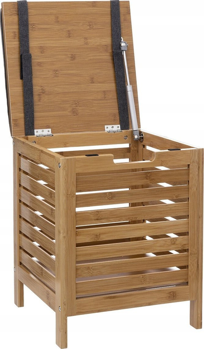 Stol ruajtës 5FIVE Bamboo Storage Bench, 35L, 35x35x49cm, ngjyrë natyrale