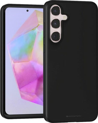 Kapak telefoni Mercury Jelly Case për Samsung A35 5G, TPU, i zi