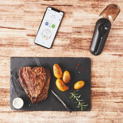 Безжичен термометар за месо Mastrad MEAT IT PLUS, блутут, инокс, црн