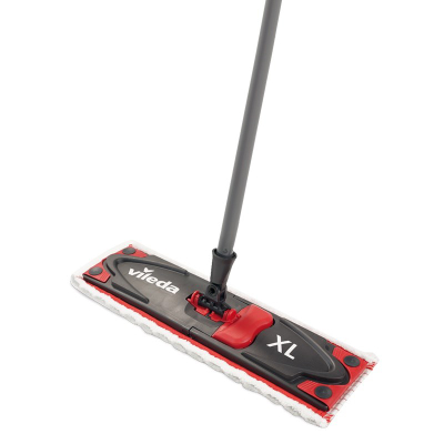 Mop i sheshtë Vileda Ultramax XL, dorezë teleskopike, i kuq