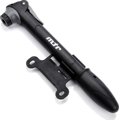 Pompe biçiklete Meteor MINI Stroke, universale Presta Schrader, plastike, e zezë