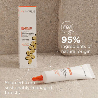 Xhel për sy Clarins My Clarins RE-FRESH, Fatigue Fighter, 15ml, i bardhë