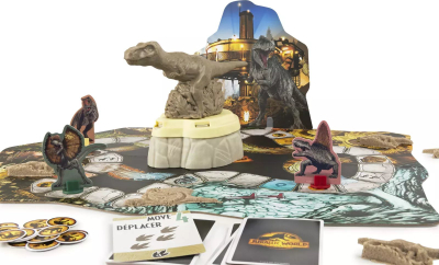 Друштвена игра Spin Master Jurassic World Stomp N Mash, со кинетички песок, за деца 5+