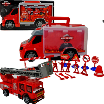 Set lodrash zjarrfiksa “Maksik Fire Brigade”, me figurina, shumëngjyrësh