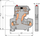 Terminal sigurie me siguresë Wago 281-611/281-541, 4mm², 10A, gri