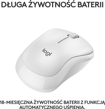 Komplet maus Logitech M240 Silent, wireless, i bardhë, me Studio Series MID gri