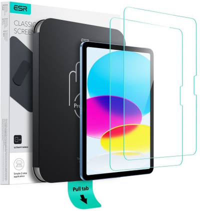 Mbrojtës ekrani ESR UltraFit për iPad 10.9" 2022, xham i temperuar 9H, transparent