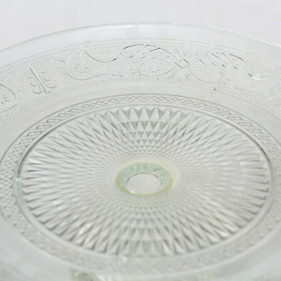 Pjatë për tortë Boltze Relif, xham transparent, pa ngjyrë