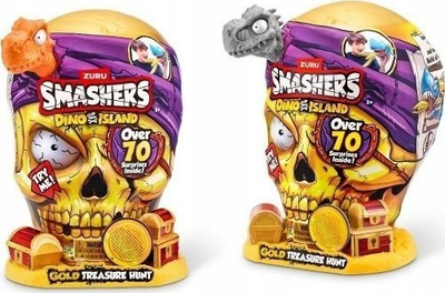 Lodër koleksionuese ZURU Smashers Dino Island Gold Treasure Hunt, mbi 70 surpriza, për kalamaj
