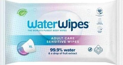 Lecka të lagura për trup WaterWipes Adult Care Sensitive, XL, 30 copë