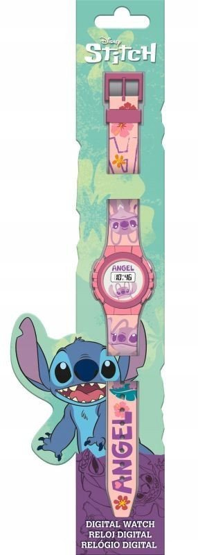 Ora dore për fëmijë Kids Licensing Disney Stitch Angel, analoge, rezistente ndaj spërkatjeve, shumëngjyrëshe