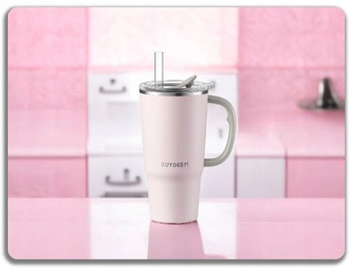 Termus BUYDEEM DS57, 700 ml, me pipëz, rozë