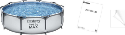 Pishinë Bestway Steel Pro MAX, 3.05 m, lartësi 76 cm, e bardhë