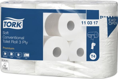 Letër tualeti Tork Premium 110317, 3 shtresa, 6 rrotulla, e bardhë