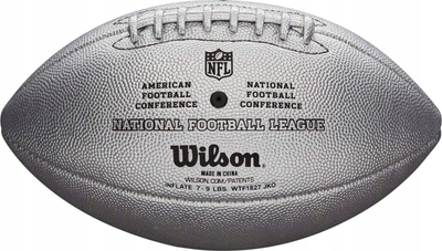 Top amerikan futbolli Wilson NFL Duke Metallic Edition WTF1827XB, lëkurë sintetike, madhësi normale, gri