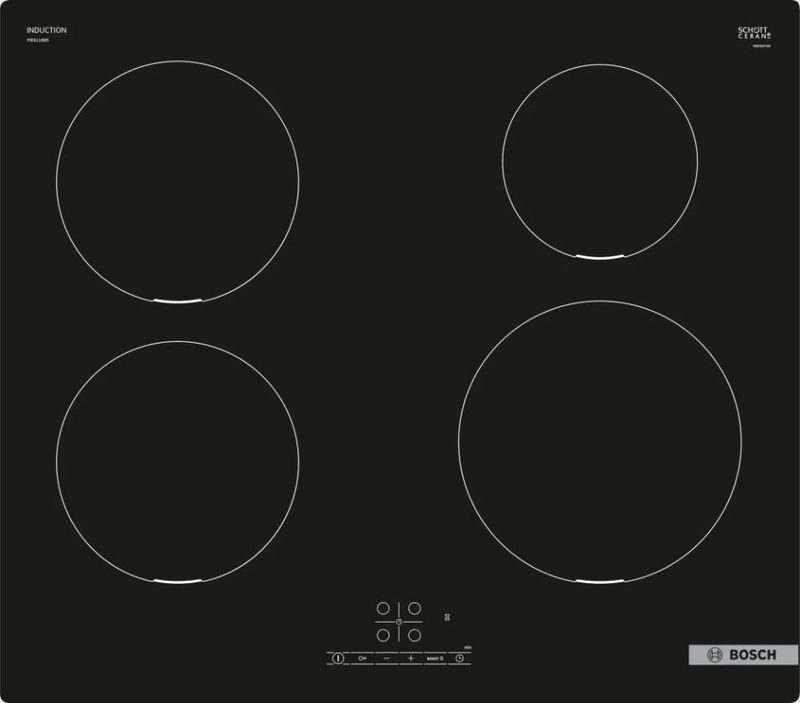 Pllakë induksioni Bosch PIE611BB5E, 60cm, TouchSelect, e zezë