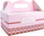 Kuti dekorative për tortë kungimi Pink, 19x14x9 cm, set 10 copë, rozë