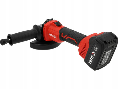 Mulli këndor Yato 18V, 125mm, 2x4.0Ah, i kuq e zi