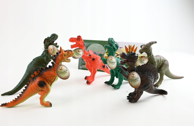 Set lodrash dinosaurë ICOM, 6 copë, me fishkëllimë, shumëngjyrësh