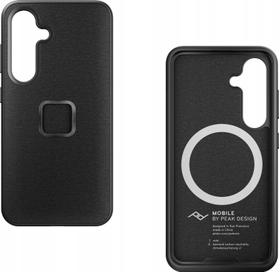 Маска за телефон Peak Design Everyday, Samsung Galaxy S24, магнетна SlimLink MagSafe, боја charcoal
