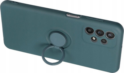 Mbulesë telefoni Forcell Ring për Samsung Galaxy S23 FE, silikoni, me këmbëmbajtëse, jeshile