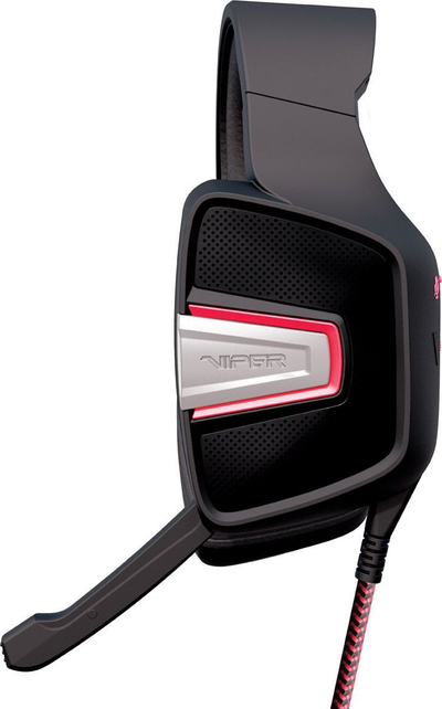 Kufje Stereo Patriot V330, të zeza dhe të kuqe