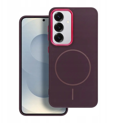 Mbulesë telefoni OEM FRAME MAG Cover për Samsung Galaxy S25 FE, kompatibël me MagSafe, vjollcë