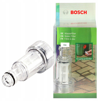Filtër uji Bosch për lavatriça me presion AQT, trup transparent