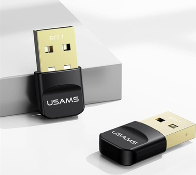 USB Блутут адаптер Usams ZB321, 5.1, предавател и приемник, црн