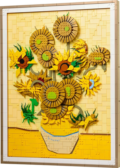 Set ndërtimi LEGO Art Vincent van Gogh Sunflowers 31215, dekor murale, shumëngjyrësh
