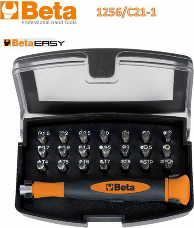 Set kaçavidash Beta Tools 1256/C21, 21 copa, PREC+, portativ