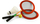 Set badminton lodër për fëmijë Jumbo, 2 raketa, top dhe fluturak, i kuq
