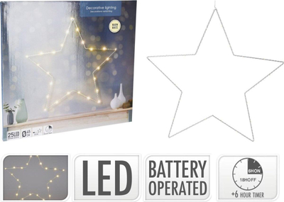 Dekor yll LED Koopman me 25 LED, 45 cm, dritë e ngrohtë
