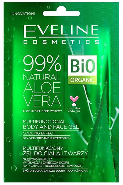 Xhel trupi Eveline Aloes Aloe Vera, për lëkurë të hidratuar, 20 ml