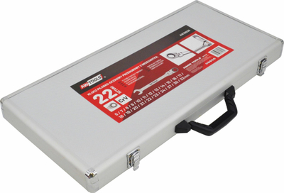 Set çelësash Awtools AW39938, 22 copë, 6-32 mm, në kuti alumini