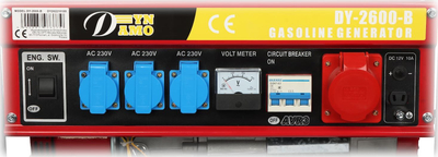 Gjenerator rryme Dynamo DY-2600-B, 2600W, me benzinë, i kuq