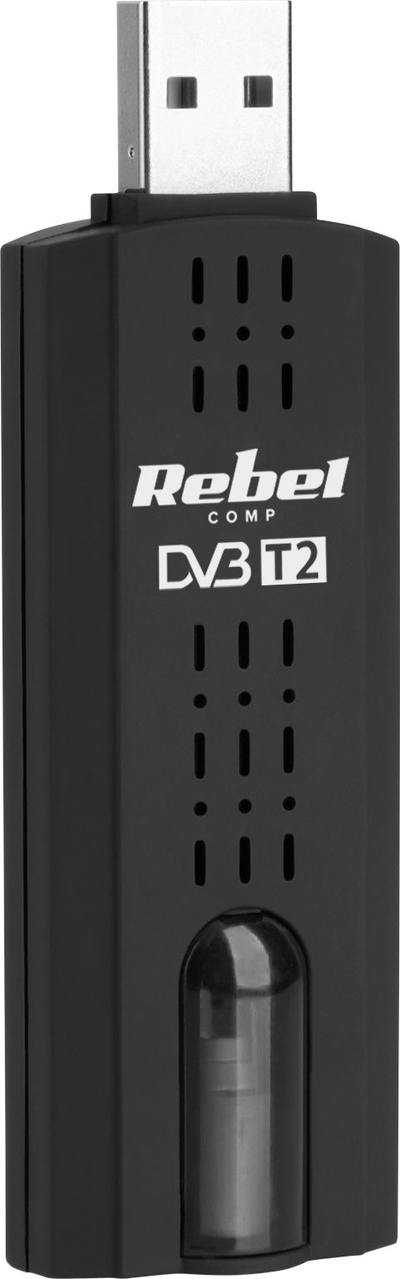 Tјунер за телевизор Rebel Comp KOM1060, DVB T2 HEVC, Full HD, црн