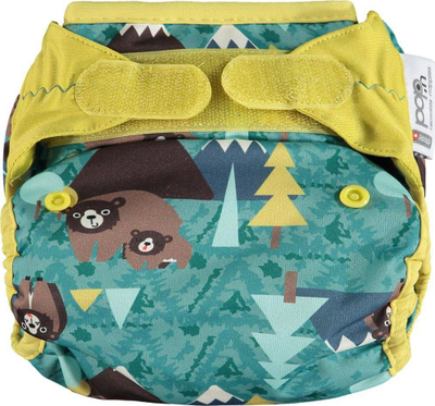Mbështjellëse pelene Close Caboo Wrap Bear, 3-16 kg, me shul, shumëngjyrëshe
