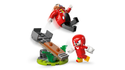 Lodër aksioni Sonic Knuckles Vs Dr Eggman Egg Crusher Mech, set figurina, multingjyrëshe