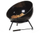 Vatëre kopshti Platinet Outdoor Rotatable Firepit, 57x57x56 cm, çelik, e zezë