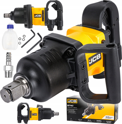 Çelës goditës me ajër JCB RP7463, 1\", 2000 Nm, i verdhë me të zi