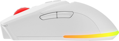 Maus за гејминг Rampage Vortex M1, безжичен, RGB, бел