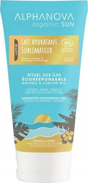 Qumësht hidratues pas diellit Alphanova Sun me aromë Monoi, 150 ml, bio