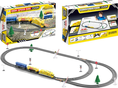 Set lodër tren elektrik TRAIN BUILDER, shina 3 m, dy shpejtësi, shumëngjyrësh