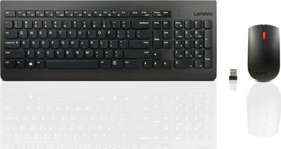 Kombinim wireless Lenovo Essential, tastierë me maus, ngjyrë e zezë