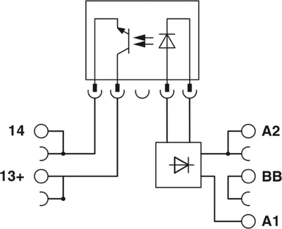 Relé gjendje të ngurtë Phoenix Contact PLC‑OPT, 28.8V DC, 3mA, për shinë DIN
