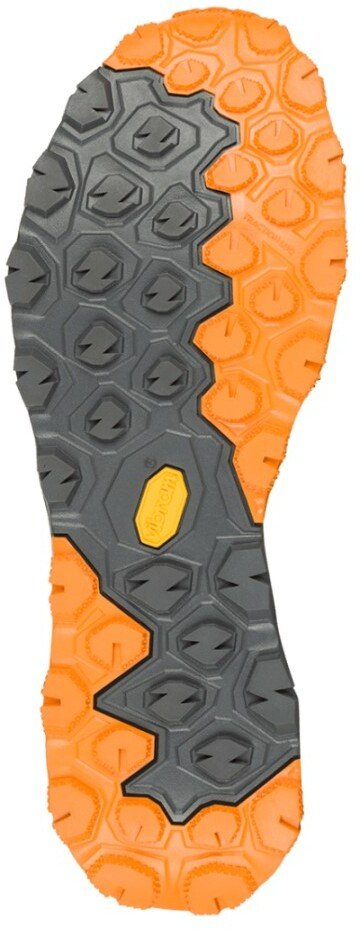 Këpucë malore AKU Flyrock për burra, hiking, e zezë me portokalli, 9.5 UK
