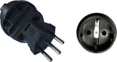 Përshtatës prizë Microconnect PEAEUSWISS, Type J CH, për Schuko, i zi
