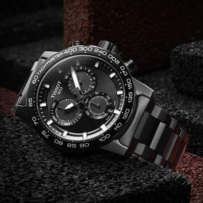Orë për meshkuj Tissot Supersport Chrono T125.617.33.051.00, e zezë