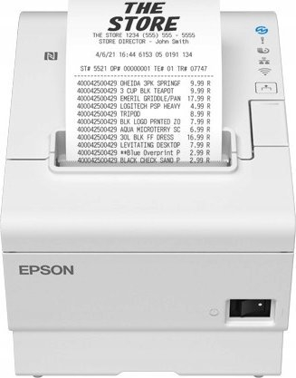 Printer termik POS Epson TM-T88VII, 180 x 180 DPI, 80mm, i bardhë
